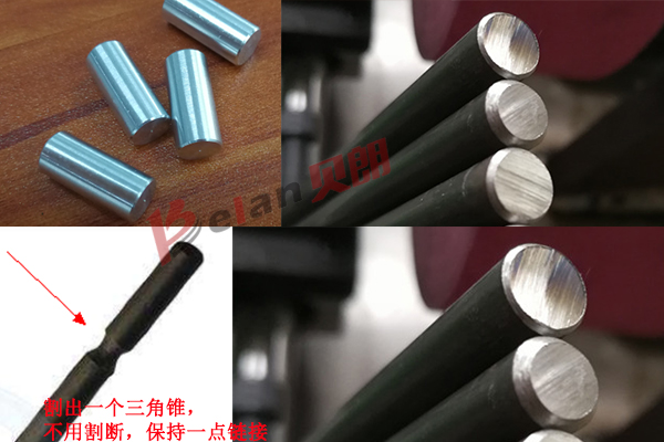 线材折弯机倒角切槽样品