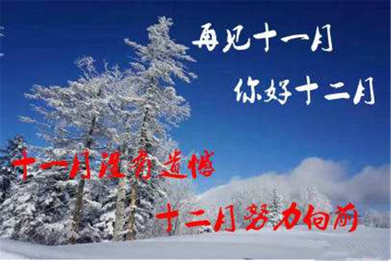 11月再见、12月你好